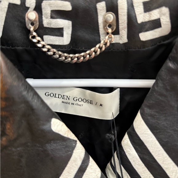 Golden Goose Dark Leather Moto Jacket - Picture 4 of 5